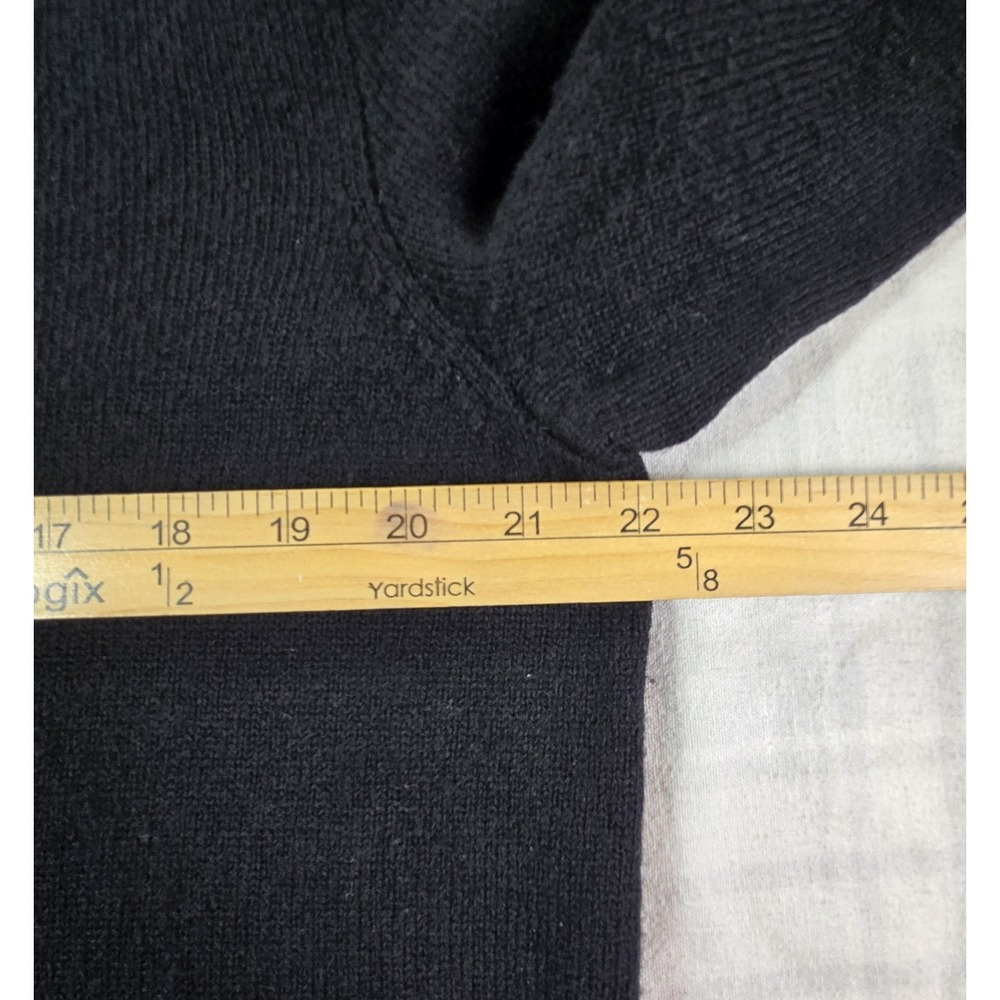 Polo Ralph Lauren Sweater Men 100% Lambswool V-Neck Purple Pony Logo Black L - Picture 7 of 13